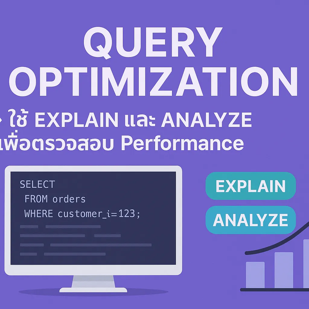 Query Optimization → ใช้ EXPLAIN และ ANALYZE เพื่อตรวจสอบ Performance ...